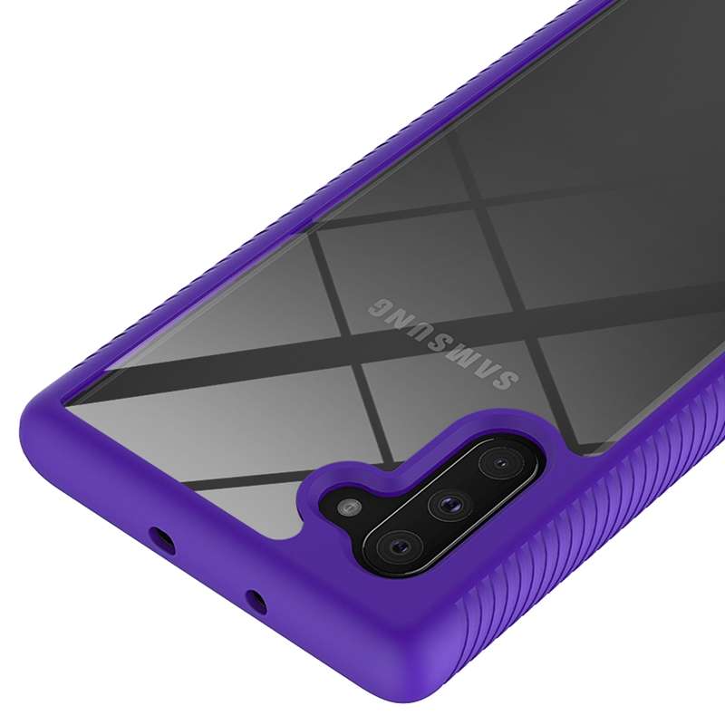 For Samsung Galaxy Note 10 Plus Starry Sky Solid Color Series Shockproof PC + TPU Protective Case(Bl
