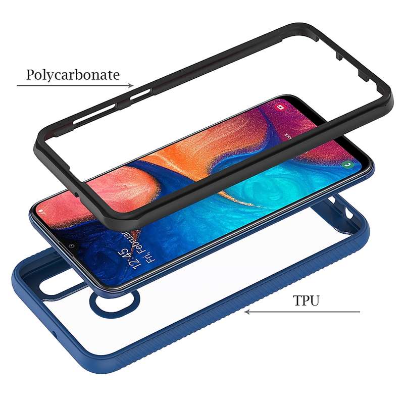For Samsung Galaxy A20 / A30 Starry Sky Solid Color Series Shockproof PC + TPU Protective Case(Royal