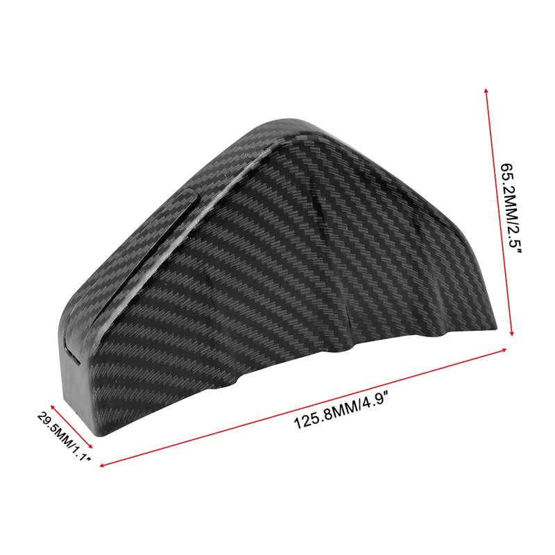 4 PCS Carbon Texture Car General Shark Fin Rear Spoiler Bumper Chassis Decoration