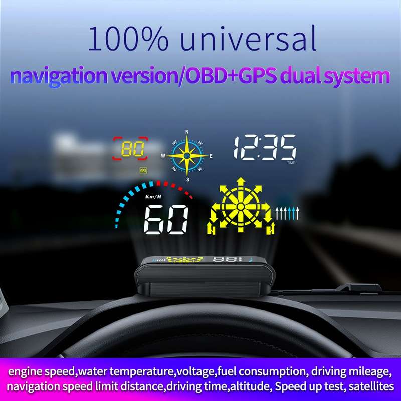 Q10 Car HUD Head-up Display GPS Speed Meter