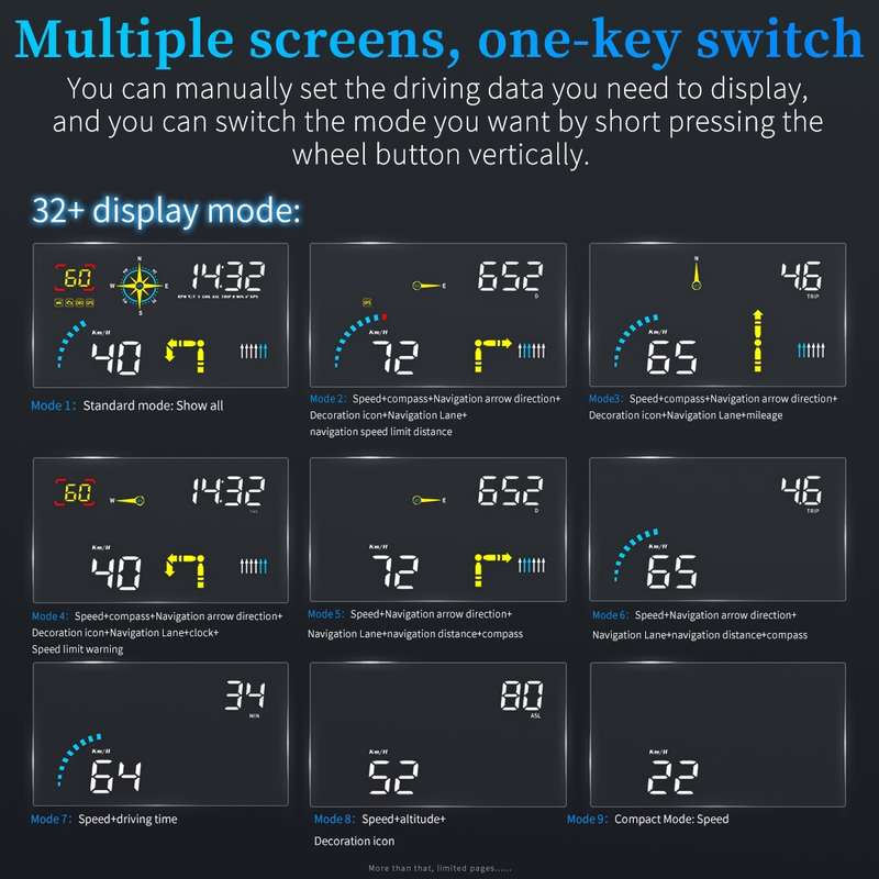 Q10 Car HUD Head-up Display GPS Speed Meter