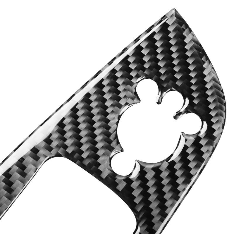 6 in 1 Car Carbon Fiber Window Glass Lifter Panel Decorative Sticker for Audi Q7 2008-2015, Left Dri