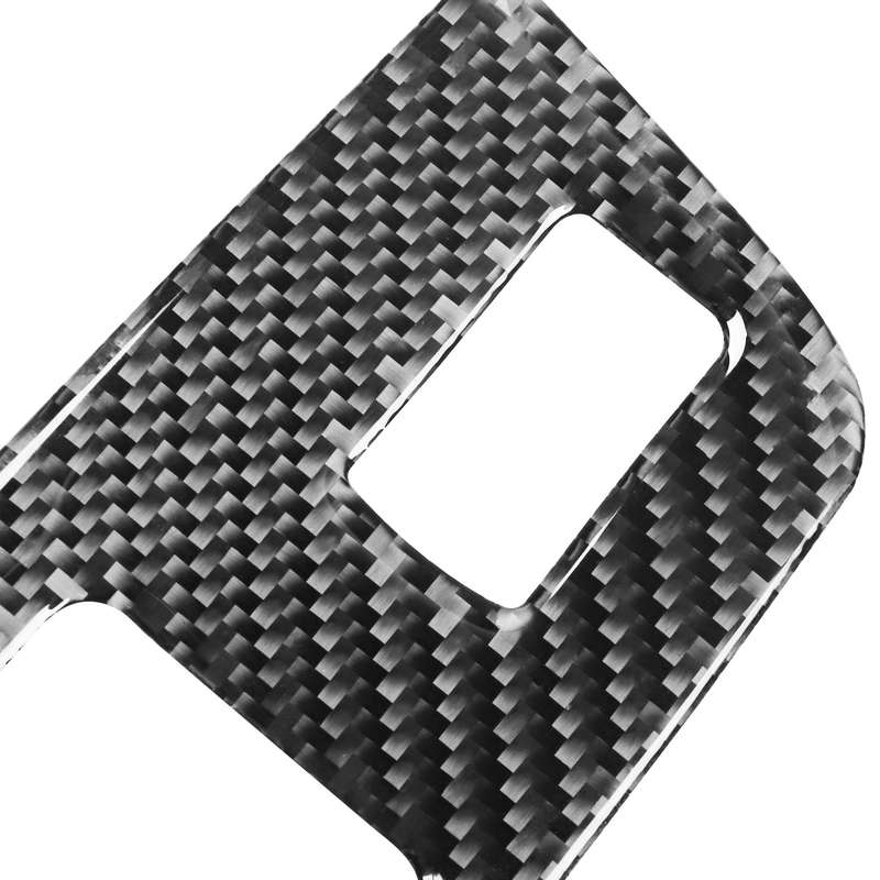 6 in 1 Car Carbon Fiber Window Glass Lifter Panel Decorative Sticker for Audi Q7 2008-2015, Left Dri