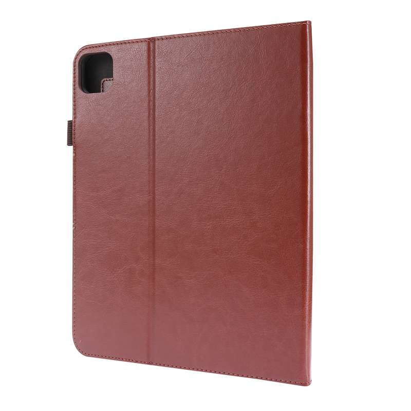 For iPad Pro 12.9 inch (2020) Crazy Horse Texture Horizontal Flip Leather Tablet Case with 2-folding