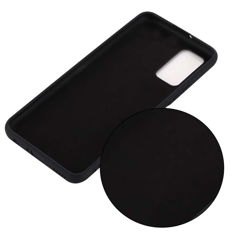For Samsung Galaxy M51 (Indian Version) Pure Color Liquid Silicone Shockproof Full Coverage Case(Bla