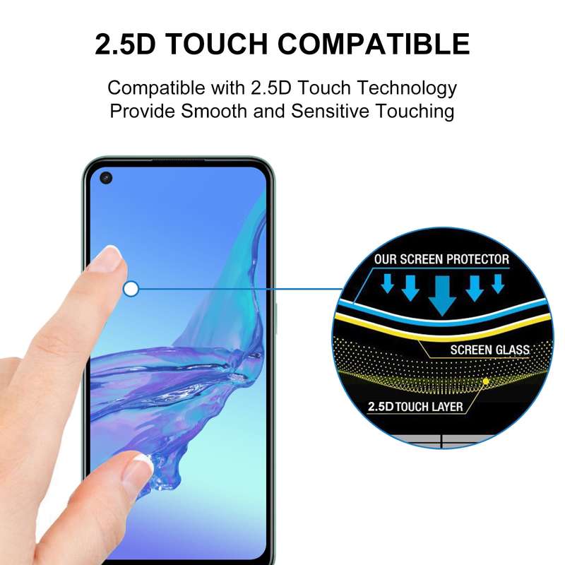 For OPPO A33 (2020) 25 PCS Full Glue Full Screen Tempered Glass Film