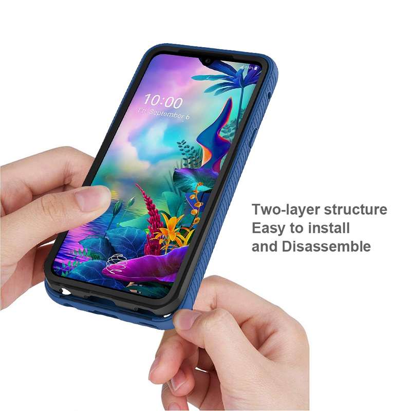 For LG V50S ThinQ 5G / G8X ThinQ Starry Sky Solid Color Series Shockproof PC + TPU Protective Case(L