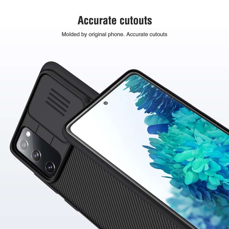 For Samsung Galaxy S20 FE NILLKIN Black Mirror Series PC Camshield Full Coverage Dust-proof Scratch