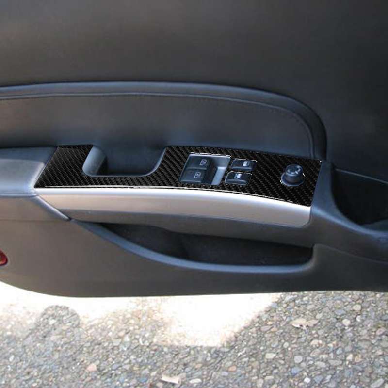 Car Carbon Fiber Glass Lift Decorative Sticker for Nissan 350z 2006-2009, Left Drive