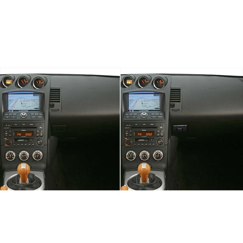 Car Carbon Fiber Co-pilot Storage Door Handle Decorative Sticker for Nissan 350z 2006-2009