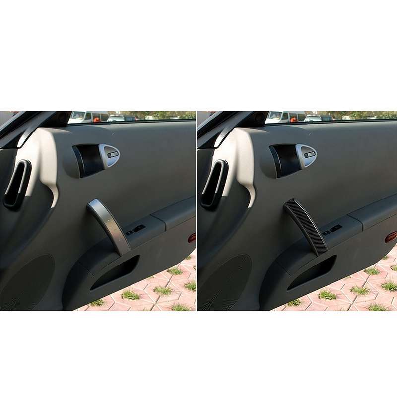 Car Carbon Fiber Passenger Side Door Handle Decorative Sticker for Nissan 350z 2006-2009