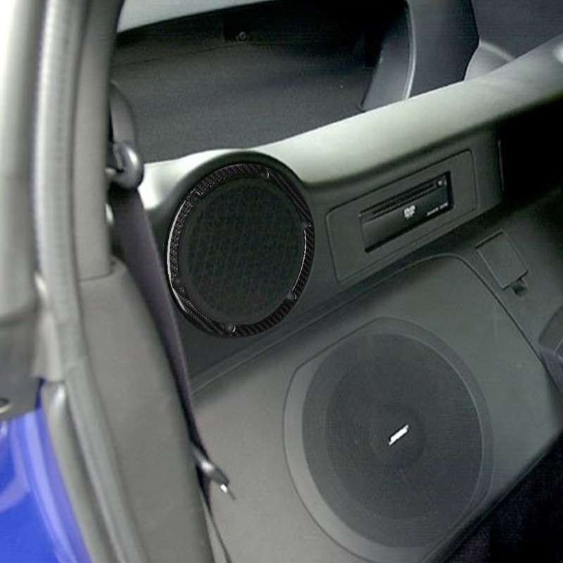 Car Carbon Fiber Rear Horn Ring Decorative Sticker for Nissan 350z 2006-2009