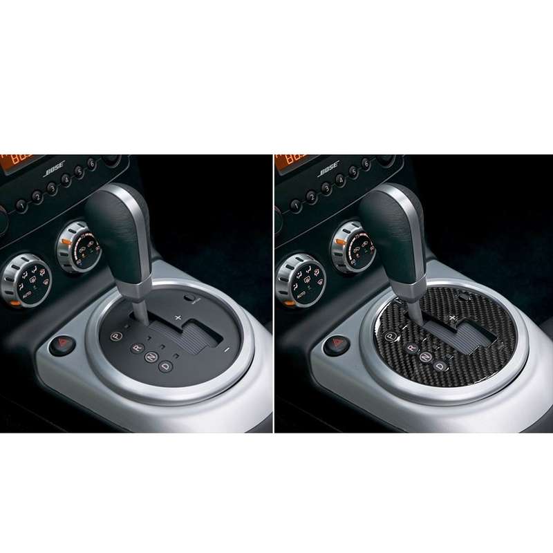 Car Carbon Fiber Gear Automatic Transmission Panel Decorative Sticker for Nissan 350z 2006-2009, Lef