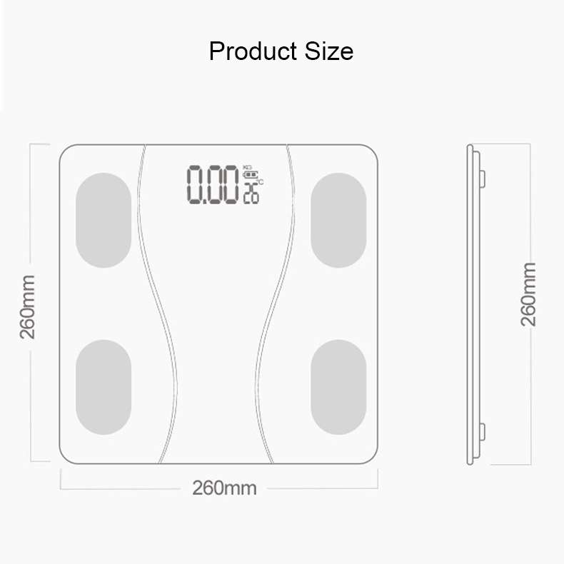 Household Smart Body Fat Electronic Weighing Scale, USB Charging Version(White)