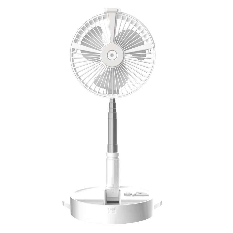 Humidifying and Moisturizing Spray Fan USB Charging Desktop Portable Folding Fan (White)