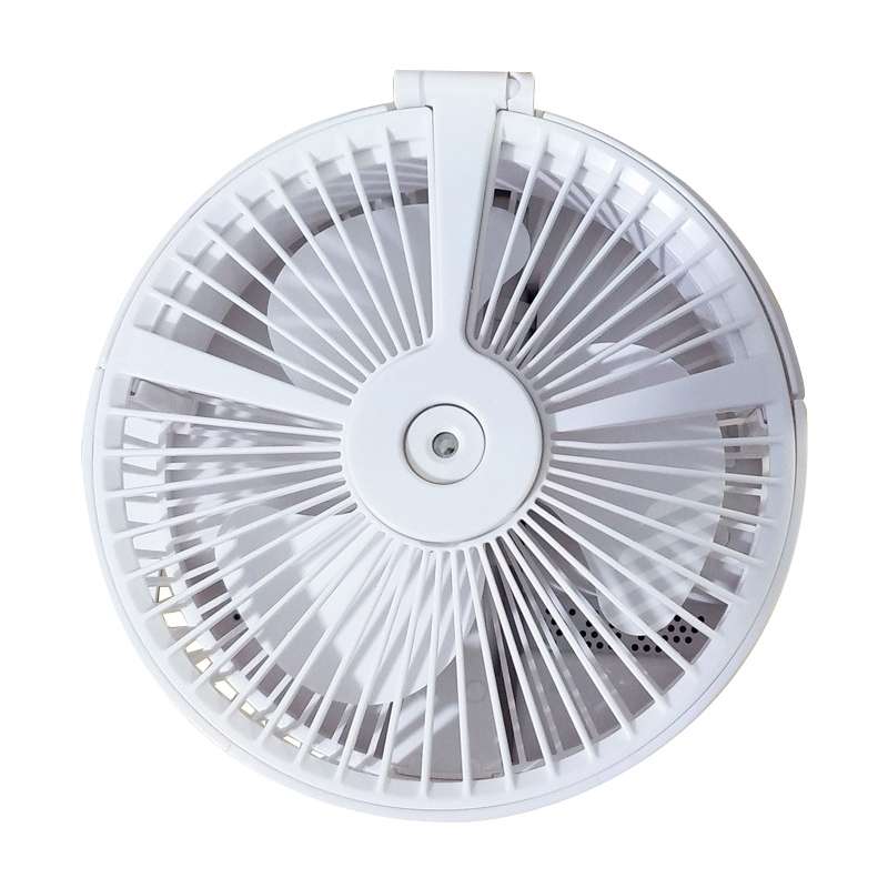 Humidifying and Moisturizing Spray Fan USB Charging Desktop Portable Folding Fan (White)