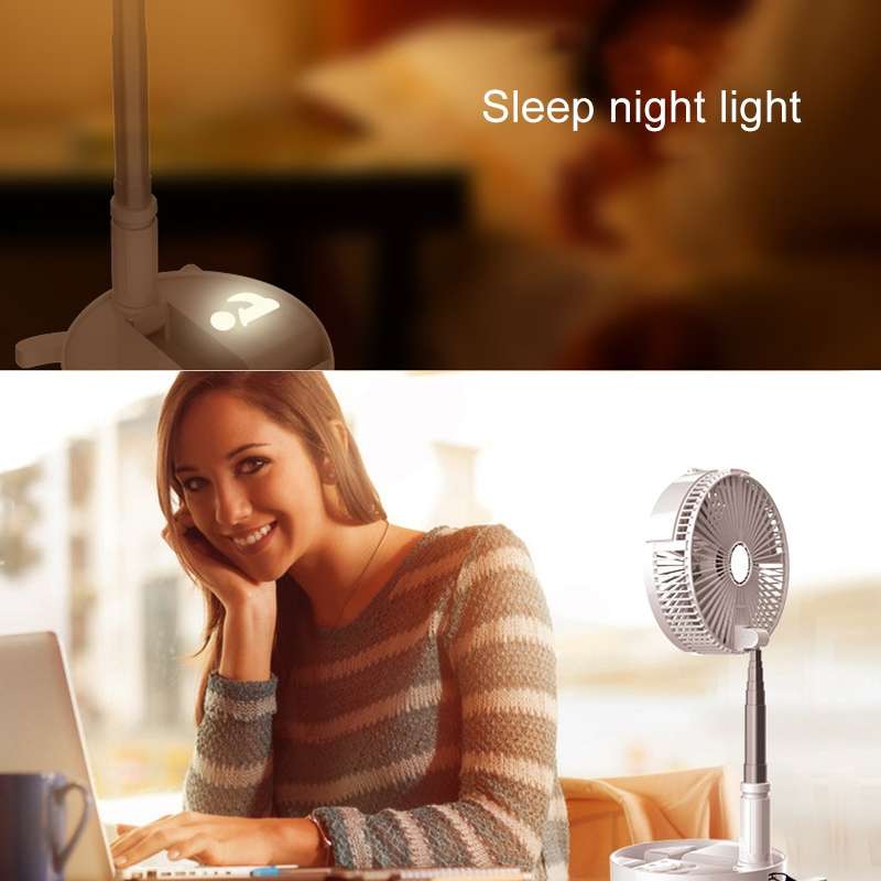 Humidifying and Moisturizing Spray Fan USB Charging Desktop Portable Folding Fan (White)