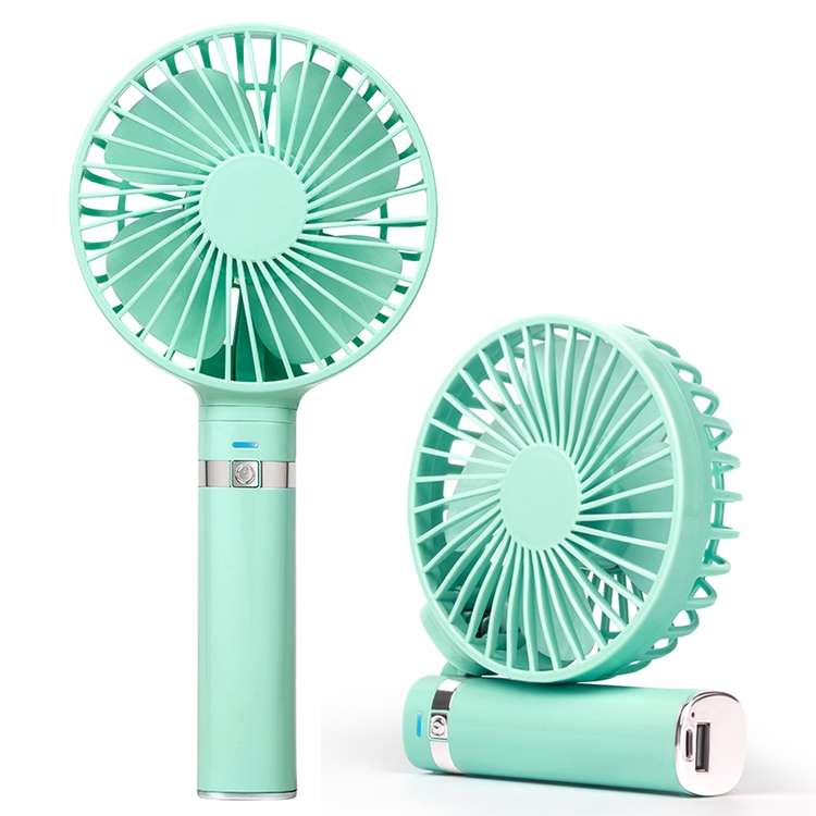 S2 Portable Foldable Handheld Electric Fan, with 3 Speed Control & Night Light (White)