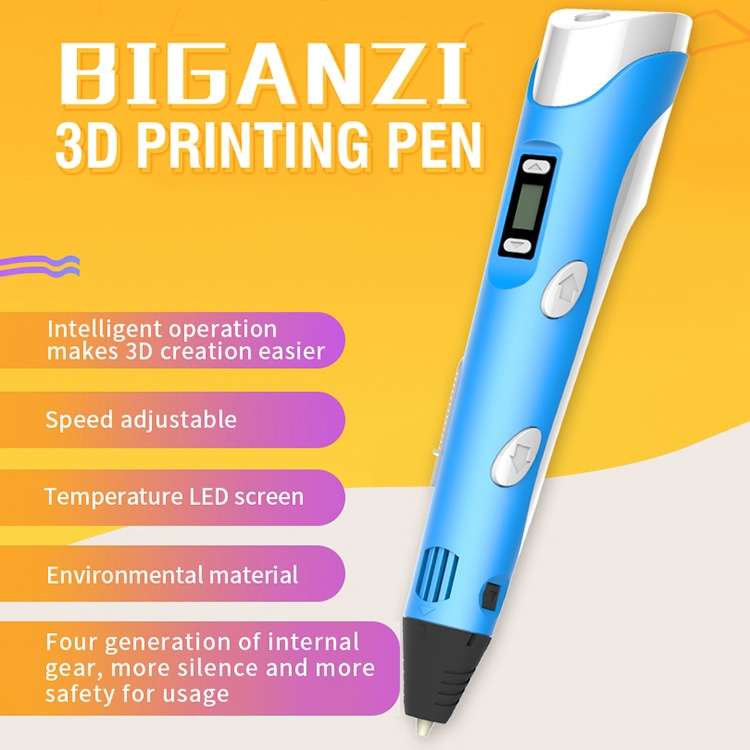 Hand-held 3D Printing Pen, USB Plug(Yellow)