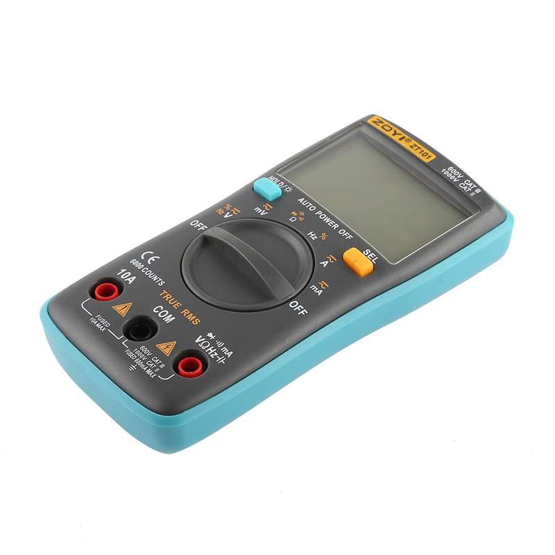 ZOYI ZT101 600V CAT III / 1000V CAT II 6000 Counts Portable Digital Multimeter AC / DC Current Volta