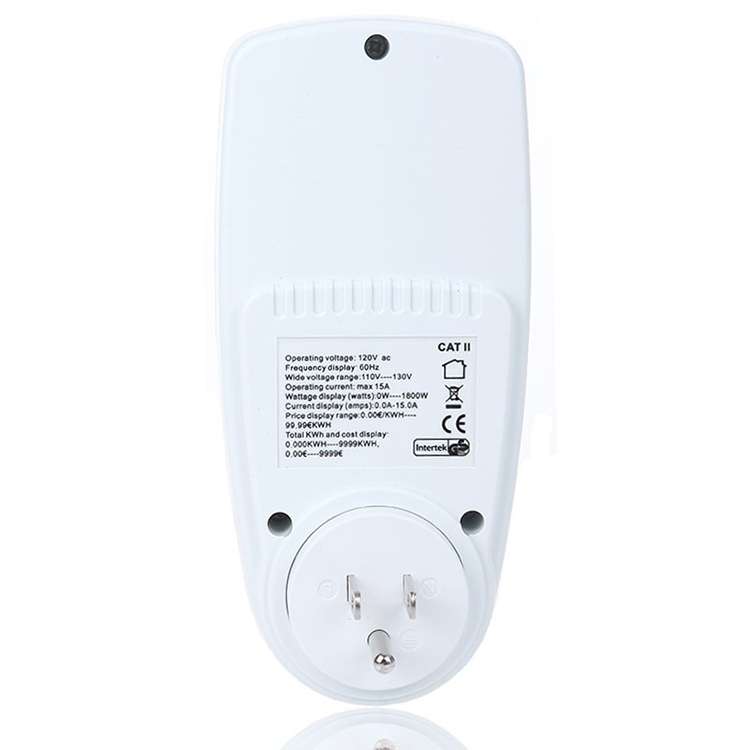 AC 120V 60Hz Max 15A LCD Display Power Meter Energy Watt Amps Volt Electricity Usage Monitor Analyze
