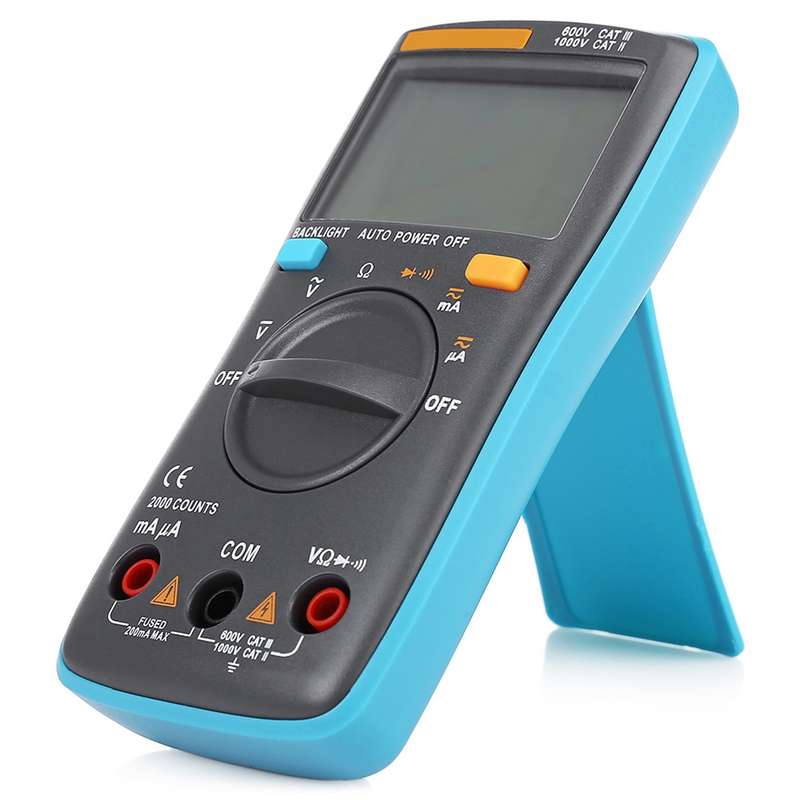 ZT98 CAT III 600V Portable Digital Multimeter 2000 Counts Back-light AC / DC Current Voltage Tester
