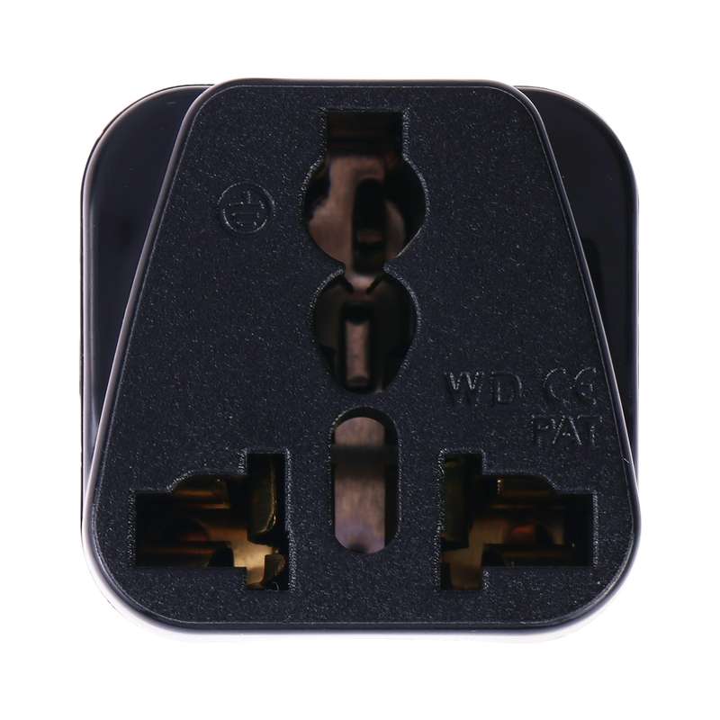 Portable Universal Socket to Israel Plug Power Adapter Travel Charger (Black)