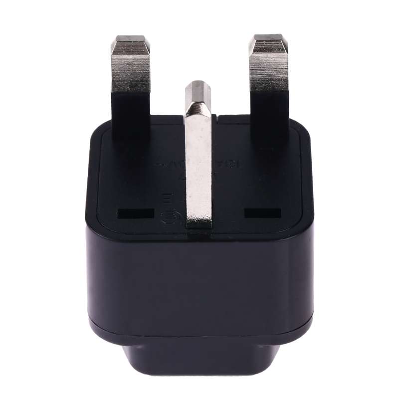 Portable Universal Socket to UK Plug Power Adapter Travel Charger (Black)