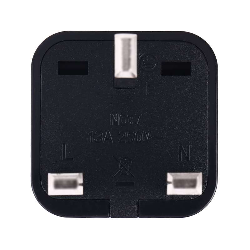 Portable Universal Socket to UK Plug Power Adapter Travel Charger (Black)