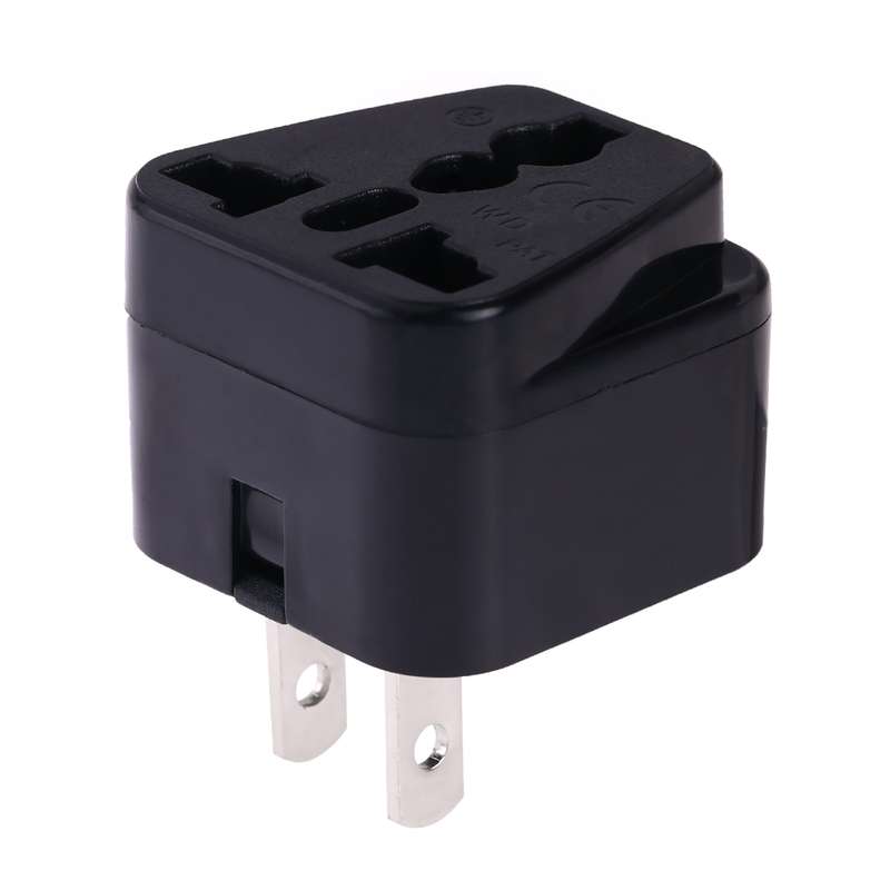 Portable Universal Socket to UK Plug Power Adapter Travel Charger (Black)