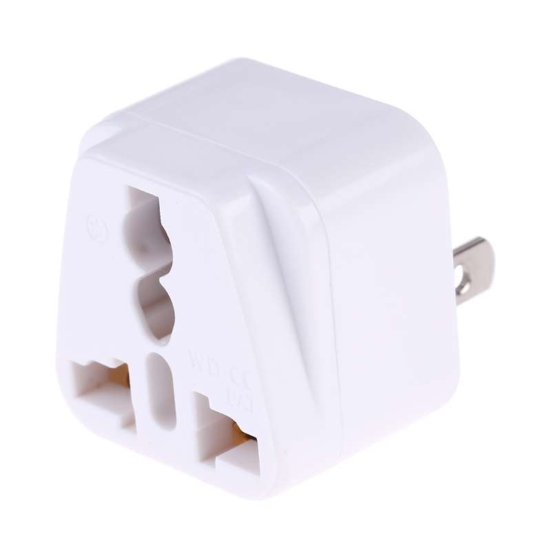 Portable Universal Socket to US Plug Power Adapter Travel Charger (Black)