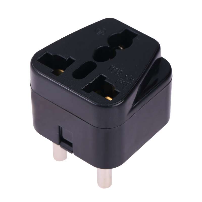 Portable Universal Socket to US Plug Power Adapter Travel Charger (Black)