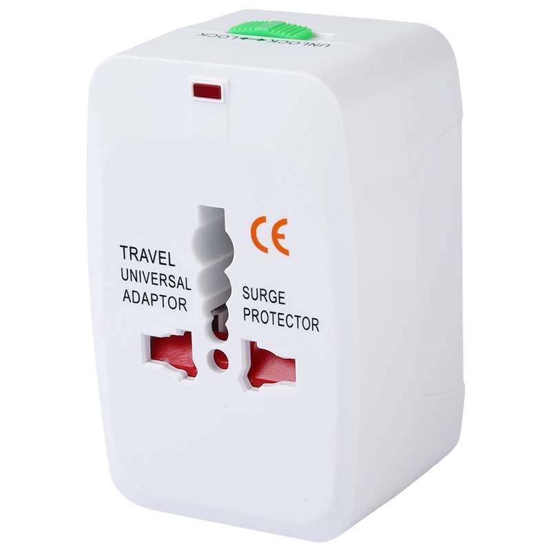 110-250V Multi-function Travel Universal Converter with Dual USB Interfaces, EU / UK / US / AU Plug(