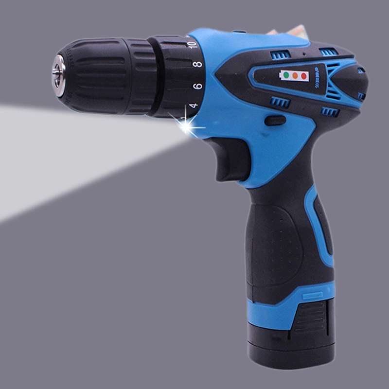 VOTO 16.8V Stepless Speed Regulation Rechargeable Hand Drill Set Electric Drill Power Tools with LED