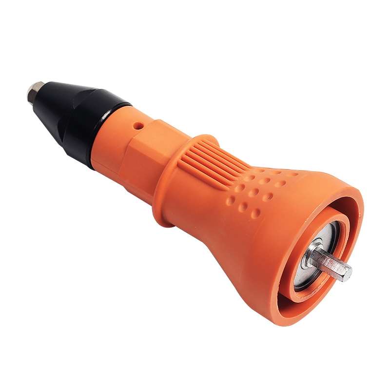 220V Electric Rivet Nut Gun Cordless Drill Riveting Adapter Tool (Orange)