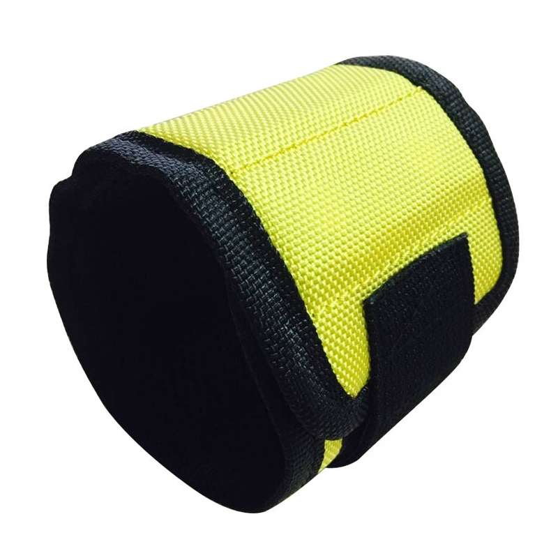 1680D Oxford Cloth Pocket Magnetic Wristband Storage Pockets Tool(Yellow)