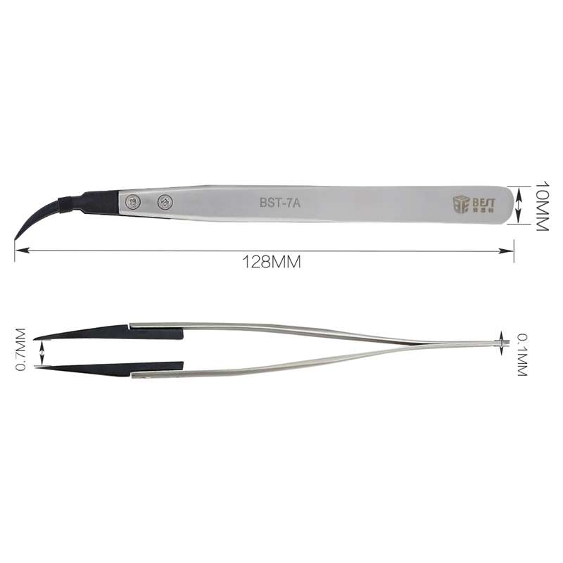 BEST BST-00 Straight Head Tweezers for Mobile Phone / Computer Repair
