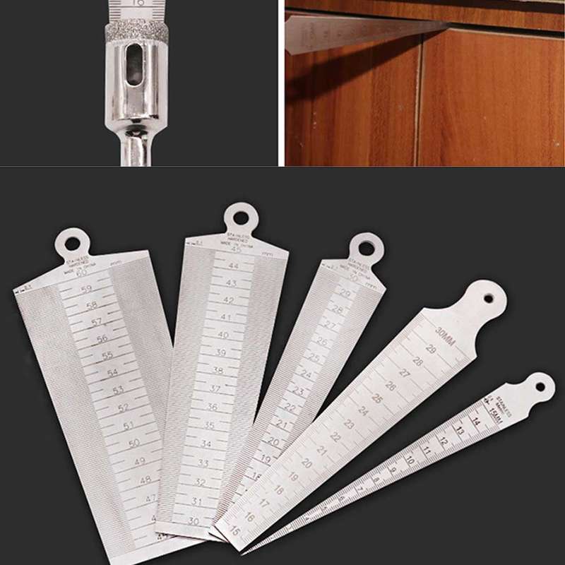 Wedge Feeler Gap 30-45mm Stainless Steel Ruler Inspection Taper Gauge Metric Imperial Measure Tool