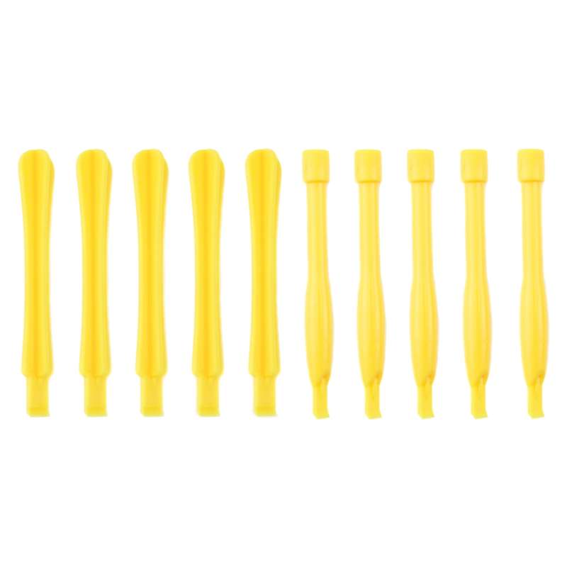 10 PCS Mobile Phone Repair Tool Spudgers (5 PCS Round + 5 PCS Square)(Red)