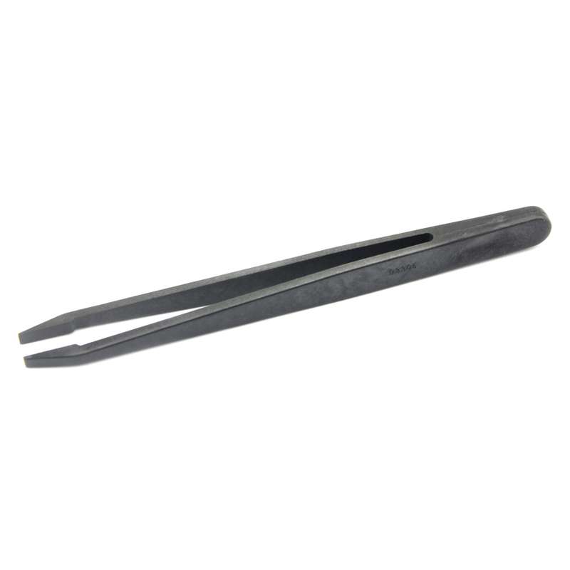 JF-S13 Anti-static Carbon Fiber Straight Tip Tweezers(Black)
