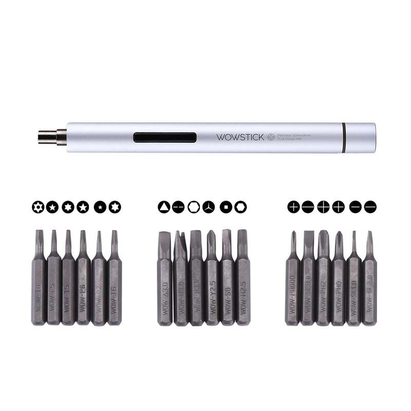 Wowstick 19 in 1 Dual Power Smart Hand Pen Screwdriver Kits Precision Bits Repair Tool for Phones &