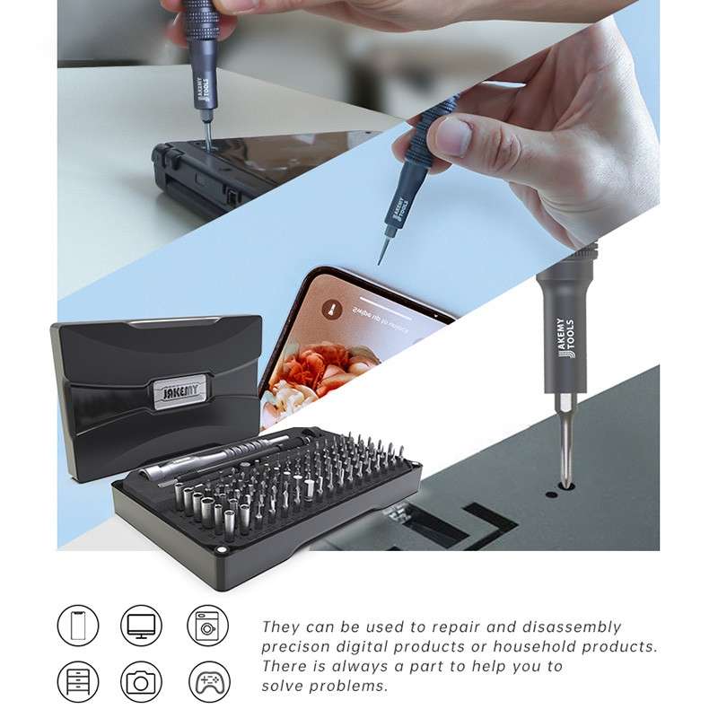 JAKEMY JM-8177 106 in 1 Screwdriver Bit Head Extension Rod Multi-functional Combination Repair Tool