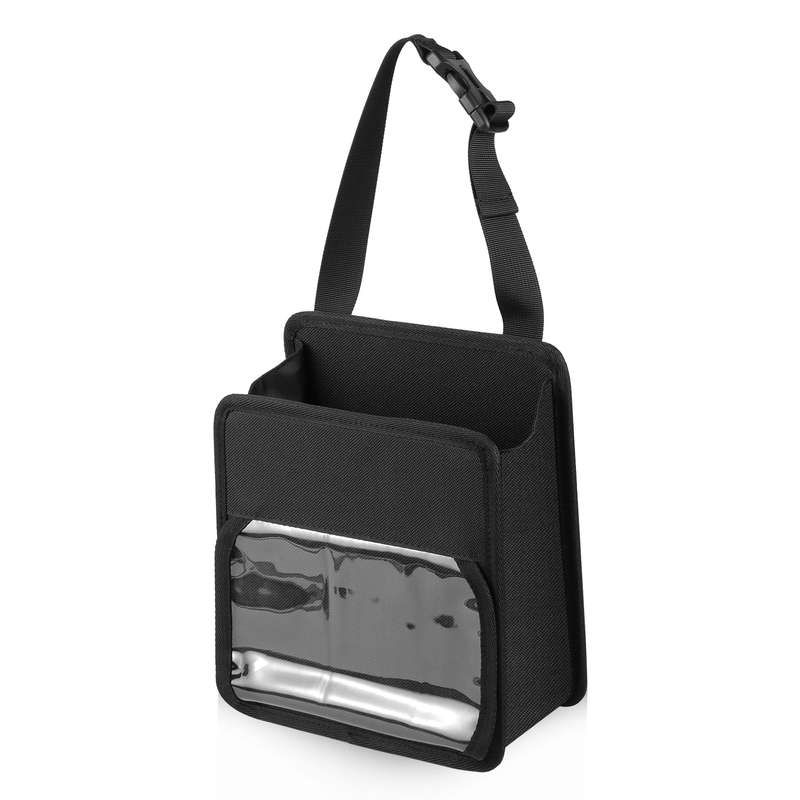 FUNADD Portable Folding Car Back Seat Hook Storage Box (Black)