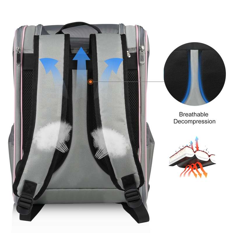FUNADD Fold Breathable Pet Backpack Outdoor Shoulders Cat Bag(Yellow)