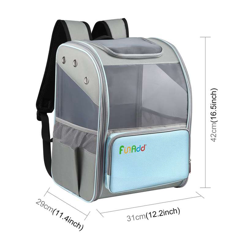 FUNADD Fold Breathable Pet Backpack Outdoor Shoulders Cat Bag(Yellow)