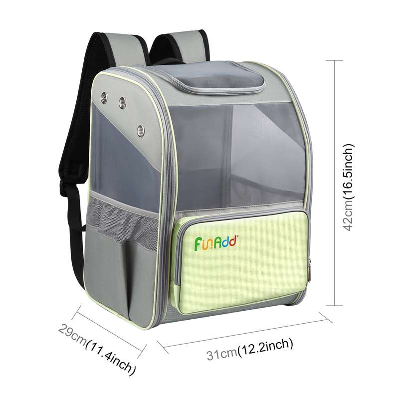 FUNADD Fold Breathable Pet Backpack Outdoor Shoulders Cat Bag(Yellow)