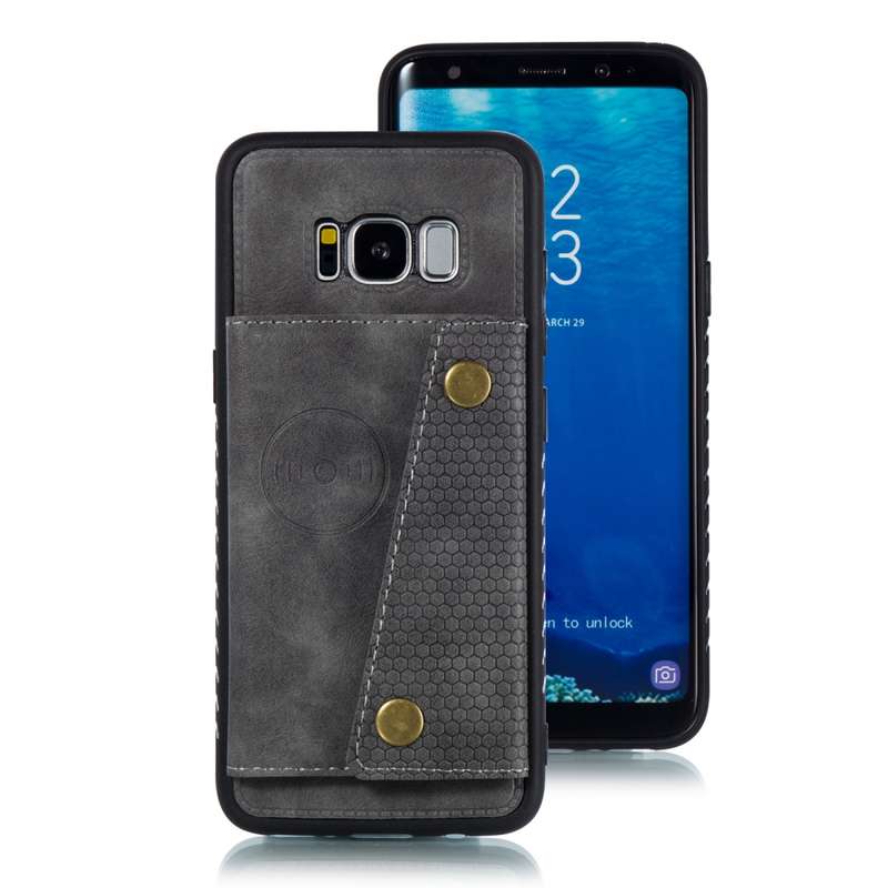 Leather Protective Case For Galaxy S8(Brown)