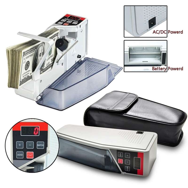 V40 Handheld Mini Portable Small Money Counting Machine, Specification: US Plug
