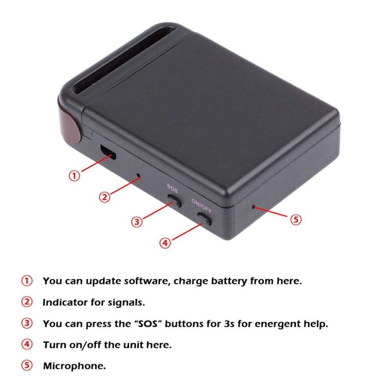 TK102B 2G GSM / GPRS / GPS Locator Vehicle Car Mini Realtime Online Tracking Device Locator Tracker