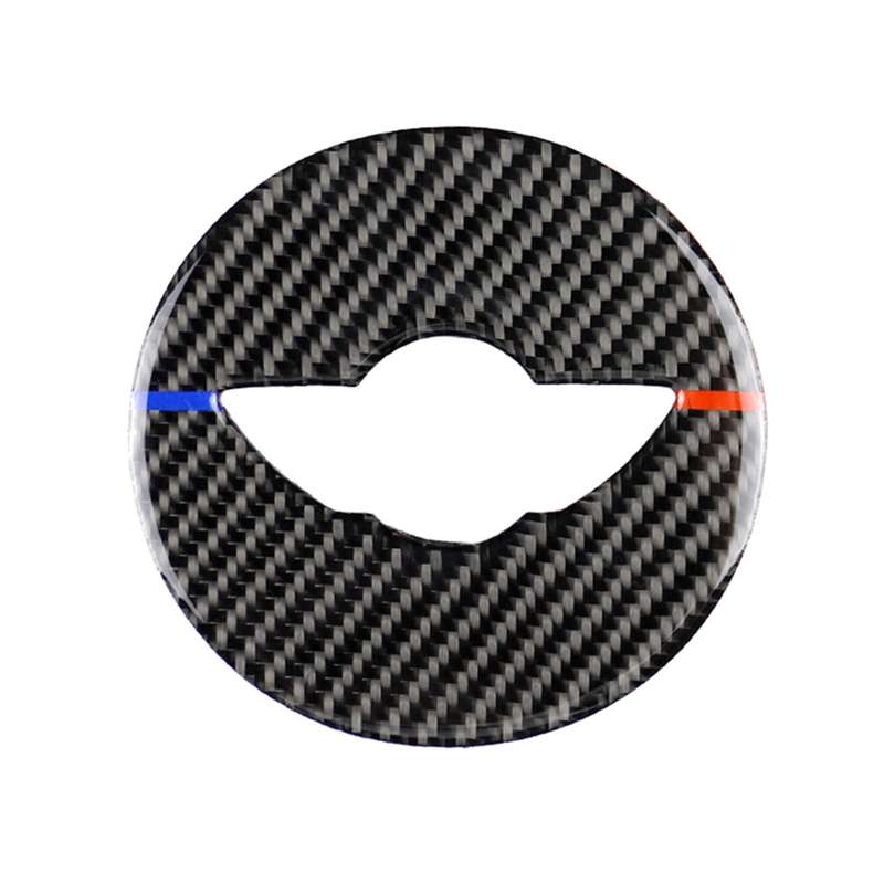 Red Blue Color Car Steering Wheel F Chassis Logo Carbon Fiber Decorative Sticker for BMW Mini Cooper